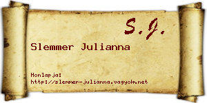 Slemmer Julianna névjegykártya
