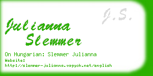 julianna slemmer business card